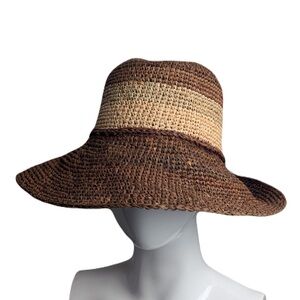 Chic Rust Woven Sun Hat
